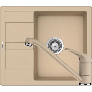 Chiuveta Bucatarie De Granit - Schock RONDA D-100 + baterie COSMO - Culoare moonstone