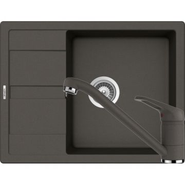 Chiuveta Bucatarie De Granit - Schock RONDA D-100L+BATERIE COSMO - Culoare asphalt