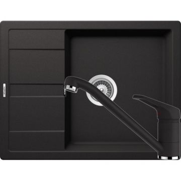 Chiuveta Bucatarie De Granit - Schock RONDA D-100L+BATERIE COSMO - Culoare Nero