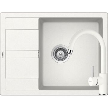 Chiuveta Bucatarie De Granit - Schock RONDA D-100L + baterie PLUTOS - Culoare alpina