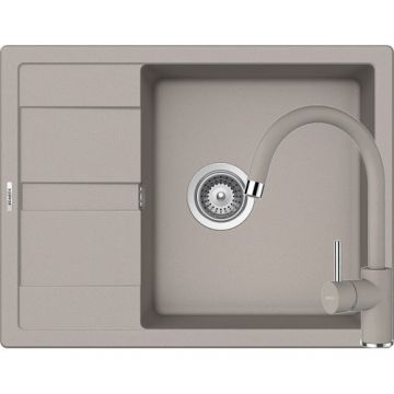 Chiuveta Bucatarie De Granit - Schock RONDA D-100L + baterie PLUTOS - Culoare beton