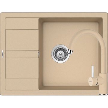 Chiuveta Bucatarie De Granit - Schock RONDA D-100L + baterie PLUTOS - Culoare moonstone