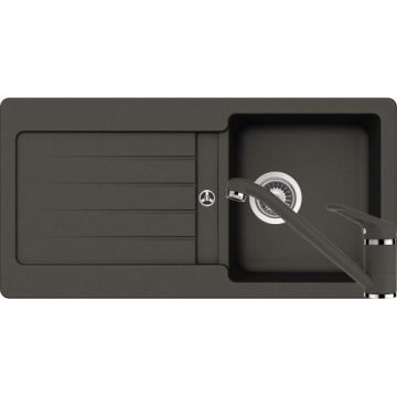 Chiuveta Bucatarie De Granit - Schock TYPOS D-100S + baterie COSMO - Culoare asphalt