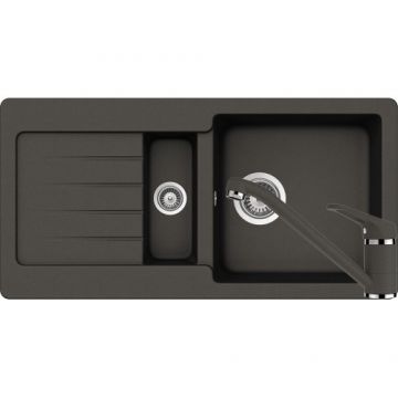 Chiuveta Bucatarie De Granit - Schock TYPOS D-150S + baterie COSMO - Culoare asphalt
