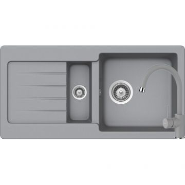 Chiuveta Bucatarie De Granit - Schock TYPOS D-150S + baterie PLUTOS - Culoare croma