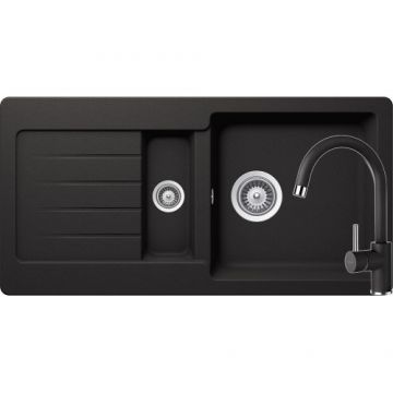 Chiuveta Bucatarie De Granit - Schock TYPOS D-150S + baterie PLUTOS - Culoare Nero