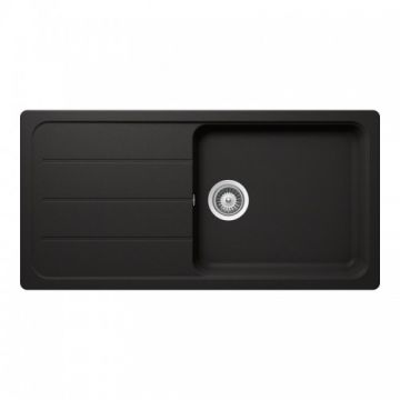 Chiuveta bucatarie Schock FORMHAUS D-100L + cos scurgere ajustabil cadou - Culoare Nero