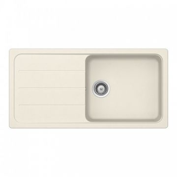 Chiuveta bucatarie Schock FORMHAUS D-100L + cos scurgere ajustabil cadou - Culoare Vanilla