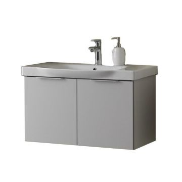 Mobilier pentru lavoar Kolpasan, Lana, 2 usi, gri, 80 cm