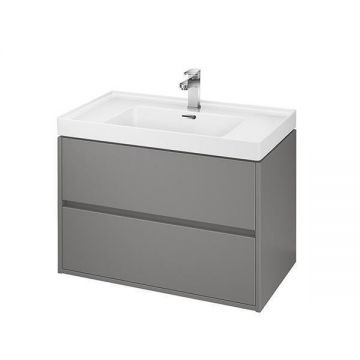 Mobilier suspendat Cersanit, Crea, 80 cm, gri