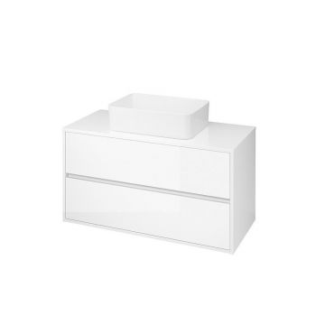 Mobilier suspendat Cersanit, Crea, pentru lavoarele pe blat, 100 cm, alb
