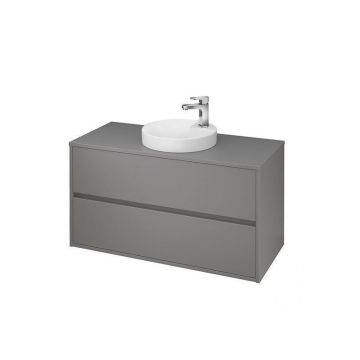 Mobilier suspendat Cersanit, Crea, pentru lavoarele pe blat, 80 cm, gri mat