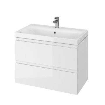 Mobilier suspendat, Cersanit, Moduo, dreptunghiular, 80 cm, alb