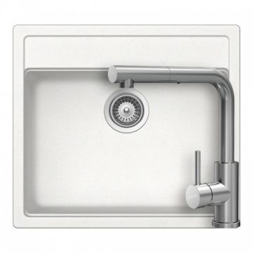 Set chiuveta bucatarie Schock Nemo N-100 + baterie Schock Kantus cu cap extractibil + cos scurgere ajustabil cadou - Culoare alpina