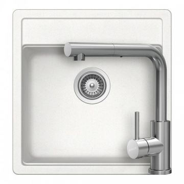 Set chiuveta bucatarie Schock Nemo N-100S Cristalite + baterie bucatarie Schock Kantus cu cap extractibil - Culoare alpina