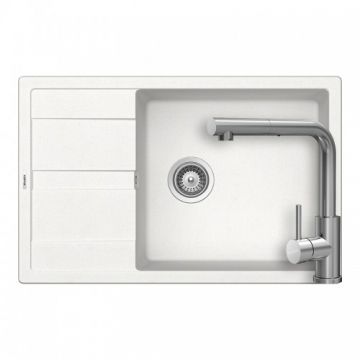 Set chiuveta bucatarie Schock Ronda D-100XL + baterie bucatarie Schock Kantus cu cap extractibil - Culoare alpina