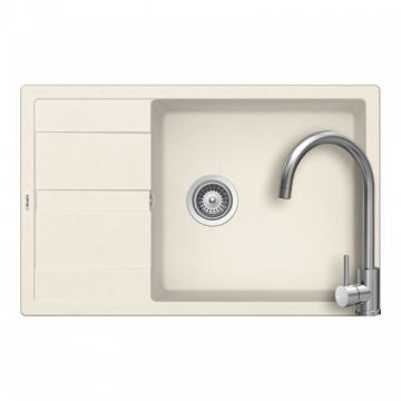 Set chiuveta bucatarie Schock Ronda D-100XL + baterie bucatarie Schock Prima - Culoare Vanilla