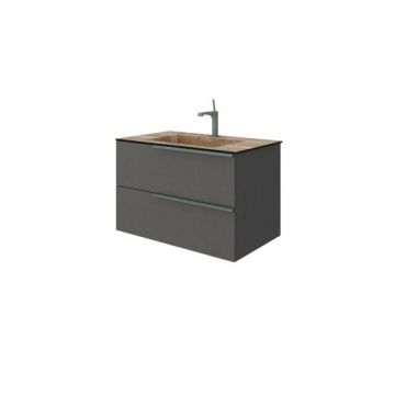 Set masca si lavoar Savinidue Oikos HPL Miele 81 cm - Dimensiune 81cm