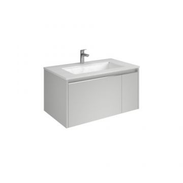 Set mobilier Savinidue Cielo cu lavoar ceramic - Dimensiune 81cm
