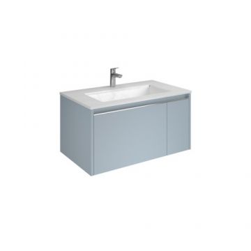 Set mobilier Savinidue Cielo cu lavoar ceramic - Dimensiune 81cm