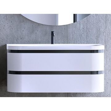 Set mobilier si lavoar Kolpasan, Vittoria, 100 cm, alb