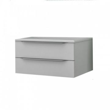 Set Mobilier Suspendat + Lavoar Tara Alb Mat, 70x50x45 cm - KolpaSan - Dimensiune 70 cm