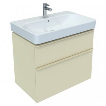 Set Mobilier Suspendat Smyle Cu Lavoar 75 cm, Gri Nisip - Geberit - Dimensiune 75 cm