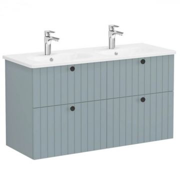 Unitate de baza lavoar baie, cu patru sertare 120 cm, mat fijord green, cu rounded lavoar   chiuveta baie   69523