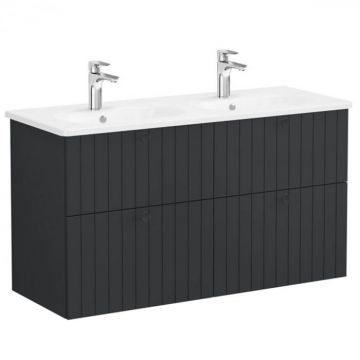 Unitate de baza lavoar baie, cu patru sertare 120 cm, mat graphite, cu rounded lavoar   chiuveta baie   69524