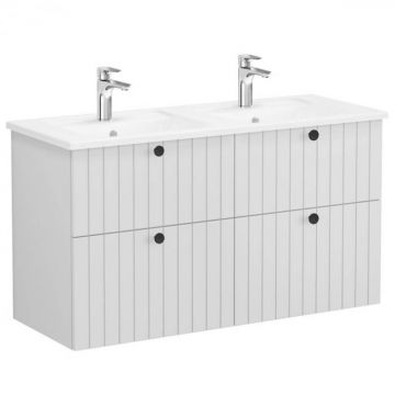 Unitate de baza lavoar baie, cu patru sertare 120 cm, mat gri deschis, cu angular lavoar   chiuveta baie   69514