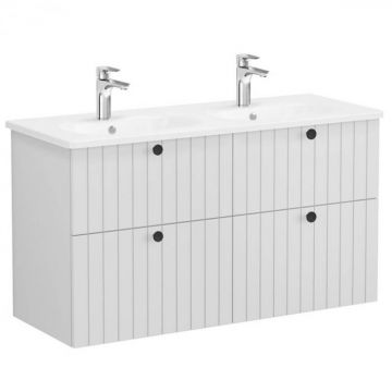 Unitate de baza lavoar baie, cu patru sertare 120 cm, mat gri deschis, cu rounded lavoar   chiuveta baie   69521