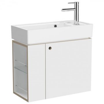 Unitate de baza lavoar baie Plywood 60cm, alb mat, orificiul baterie pe dreapta   66532