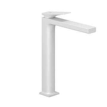 Baterie înaltă pentru lavoar Kludi, Decus 240, fără ventil, alb mat
