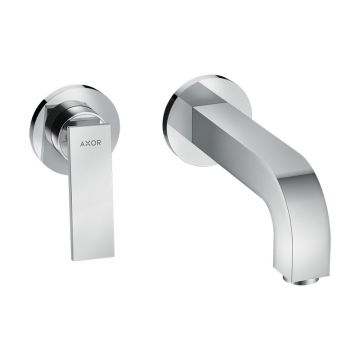 Baterie lavoar cu montaj pe perete, Axor, Citterio, lungime pipă 22 cm, crom, 39121000