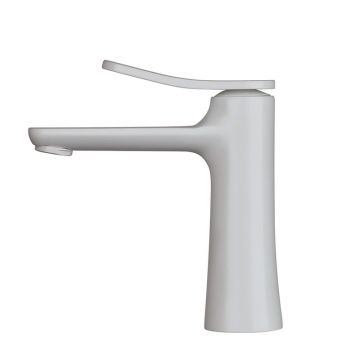 Baterie lavoar, FIMA Carlo Frattini, Flo, cu ventil click-clack, alb mat, F3801BS