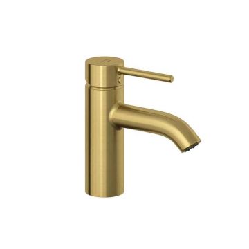 Baterie lavoar, Kludi, Bozz 75, cu ventil push-open, auriu periat