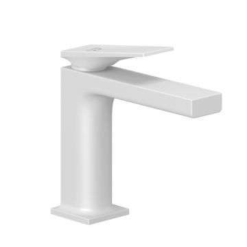 Baterie lavoar Kludi, Decus 110, cu ventil click-clack, alb mat