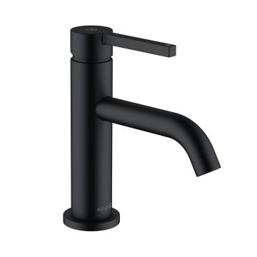 Baterie lavoar, Kludi, Nova Fonte Pura, cu ventil, negru mat, 202663915