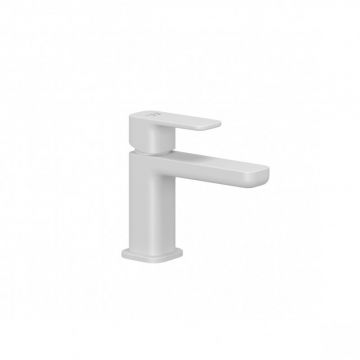 Baterie lavoar Kludi, Renon 85, cu ventil click-clack, alb mat