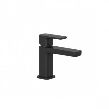 Baterie lavoar Kludi, Renon 85, cu ventil click-clack, negru mat