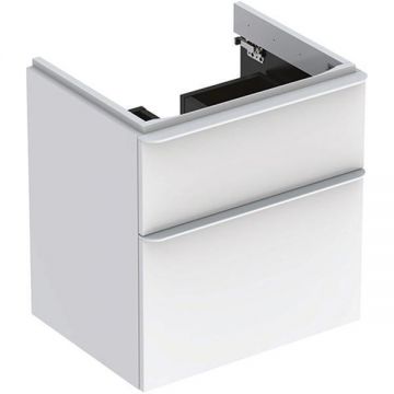 Mobilier suspendat Geberit, Smyle Square, pentru lavoar de 60 cm, alb