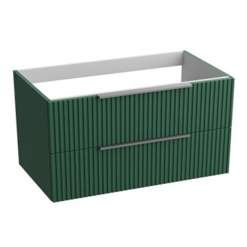 Mobilier suspendat pentru lavoar Spectrum, Omaha, 80 cm, riflat, verde mat