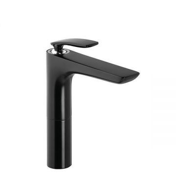 Baterie de lavoar, Kludi, Balance, inalta, negru mat