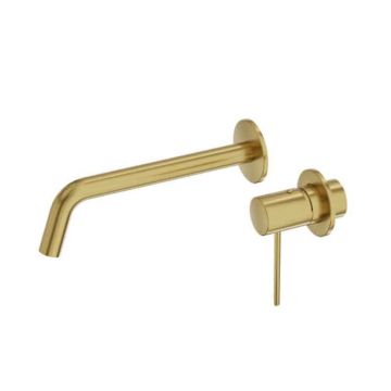 Baterie incastrata pentru lavoar LaVita, Verdi, corp incastrat inclus, brushed gold