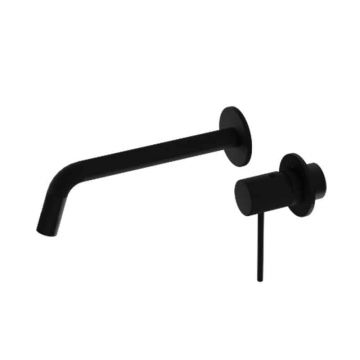 Baterie incastrata pentru lavoar LaVita, Verdi, corp incastrat inclus, negru mat