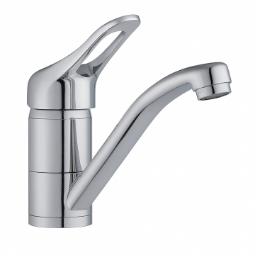 Baterie lavoar Remer Rubinetterie Kiss K11G, monocomanda, finisaj cromat, cartus ceramic, alama sanitara