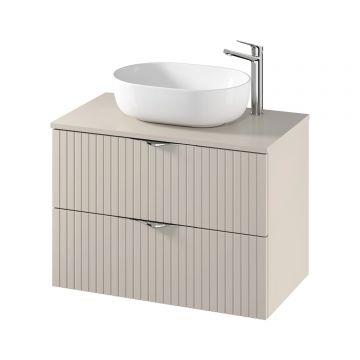 Dulap baie suspendat 80 cm pentru lavoar, casmir mat, MDF, Cersanit Tirso