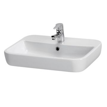 Lavoar Cersanit, Caspia, dreptunghiular pe blat, 60 cm, alb