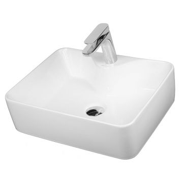 Lavoar pe blat Fluminia, Baldur, dreptunghiular, 48x37cm, alb