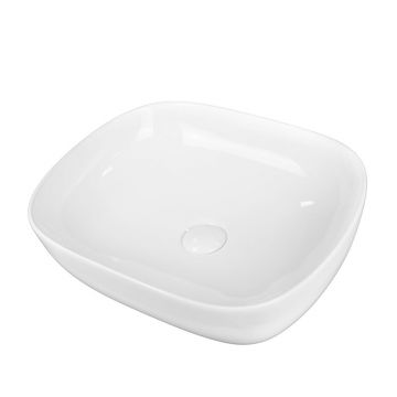 Lavoar pe blat Fluminia, Fides, dreptunghiular, 48.5 x 39.5 cm, alb